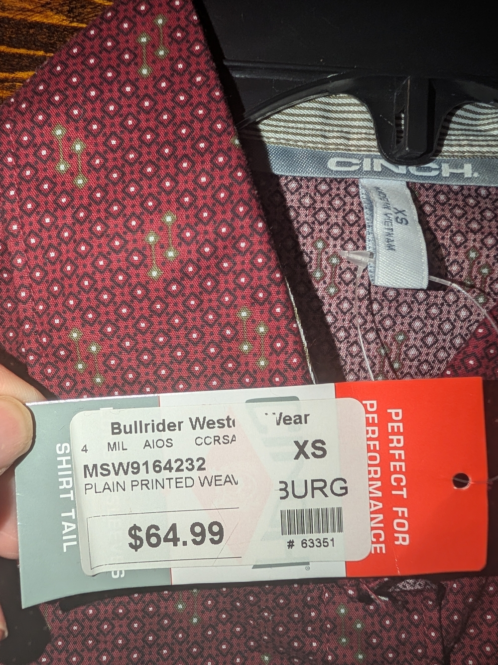 Cinch Women's Burgundy Printed Button-Up Shirt